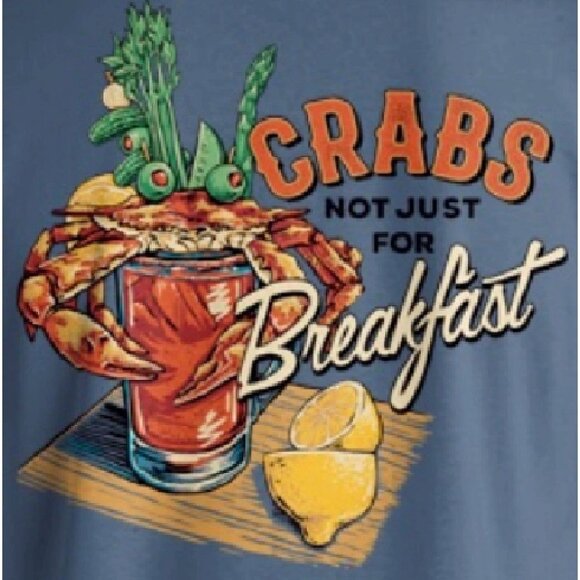 Bloody Mary Crabs Not Just For Breakfast Short Sleeve T-Shirt - NEW Fast Ship - Picture 3 of 7